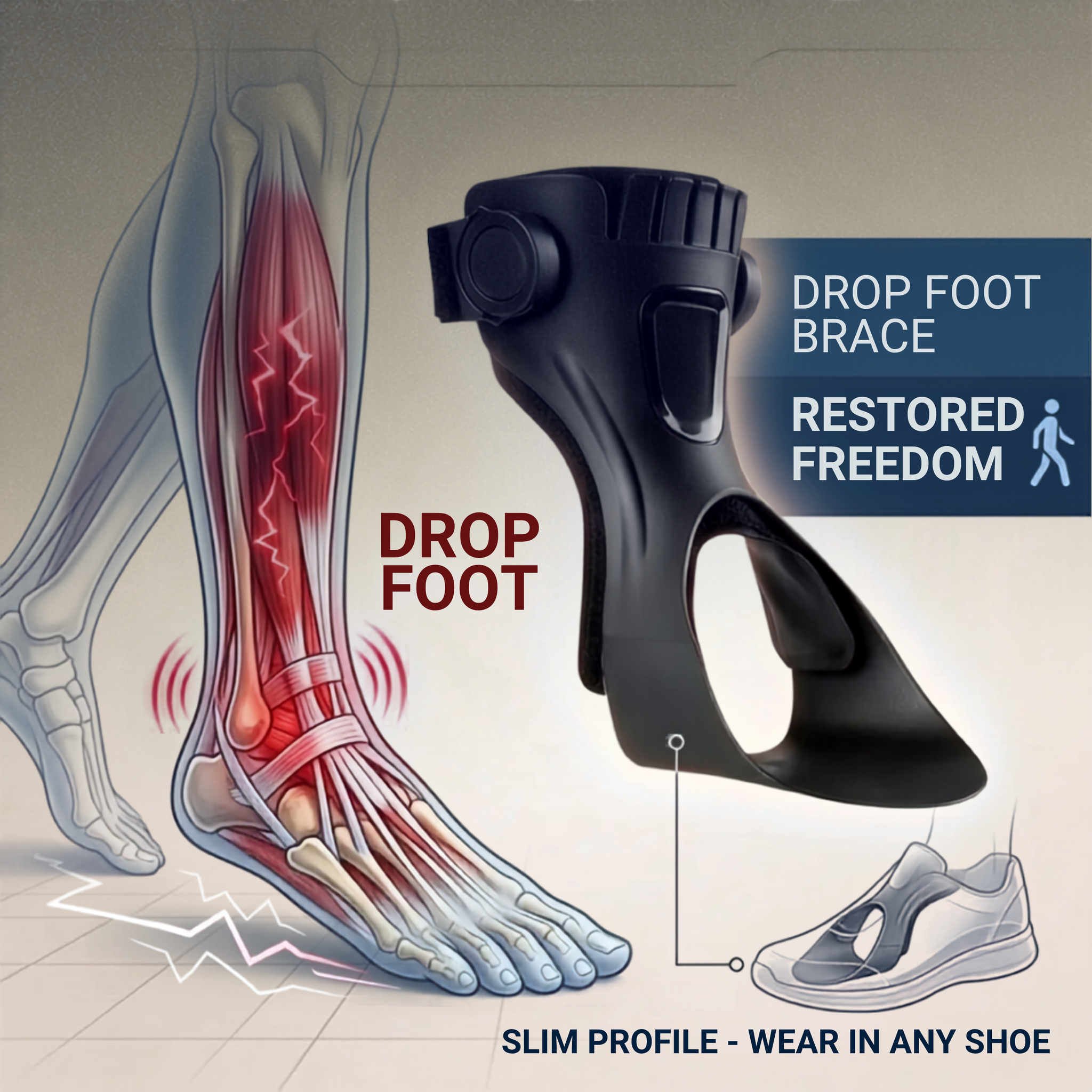 Clorans® Foot Drop AFO Brace