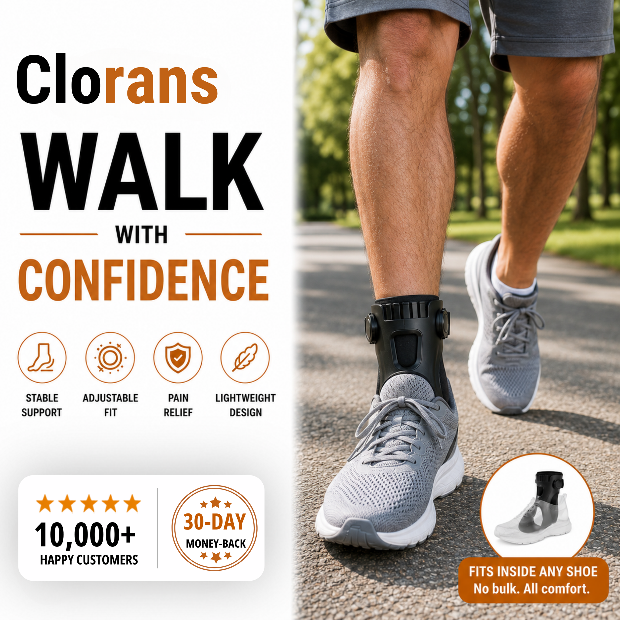 Clorans® Foot Drop AFO Brace
